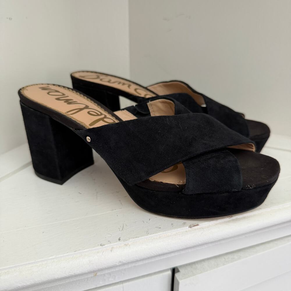 Sam Edelman platform suede chunky heels
